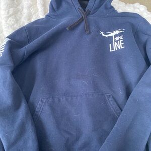 Nine line pull over hoodie